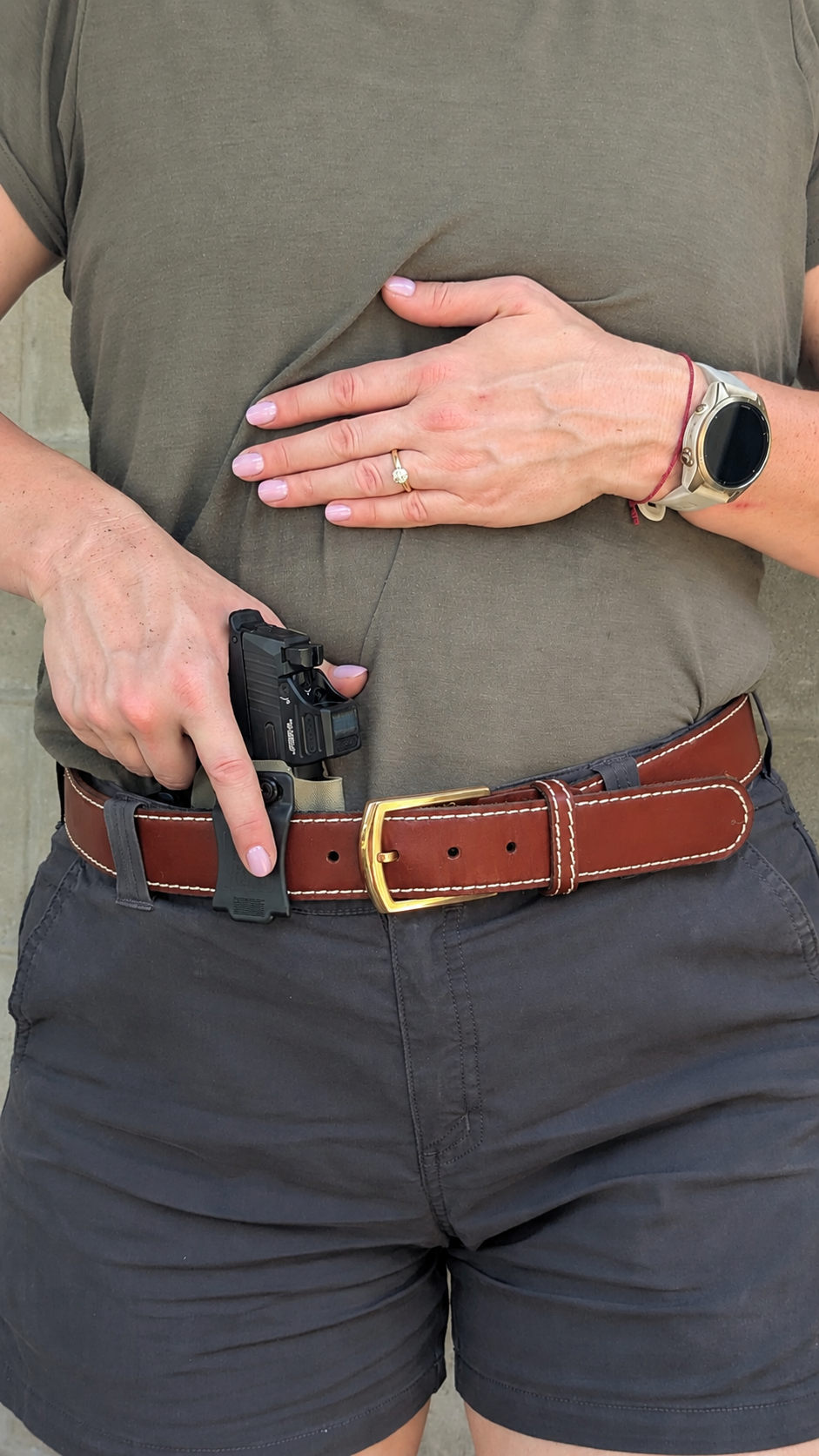The Timeless Belt – Saddle/Gold